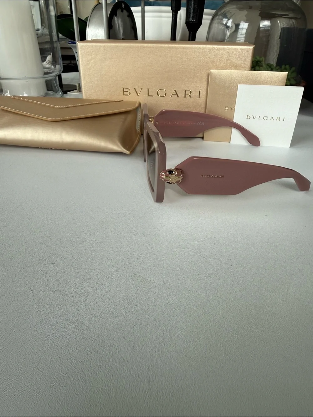 Bulgari Women's Square Sunglasses in Taupe Gradient